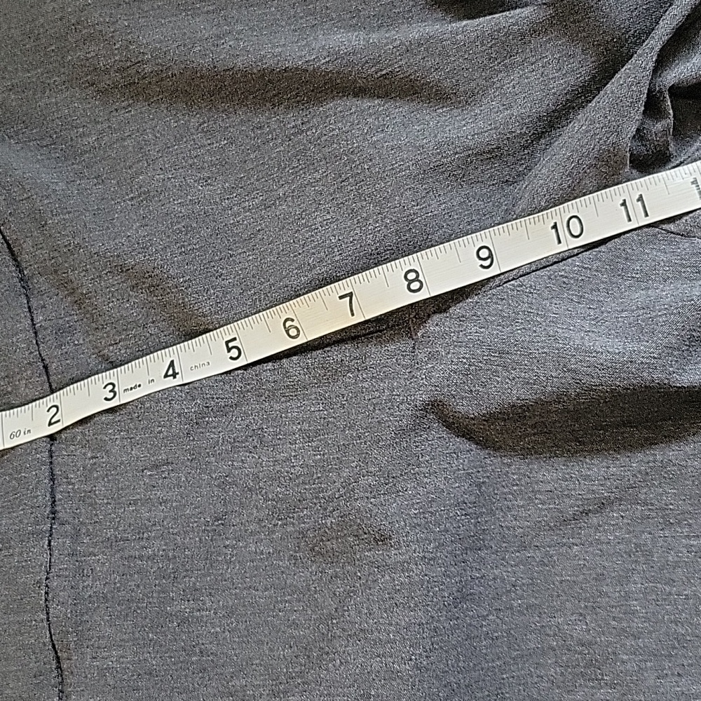 Lane Bryant Dark Grey Heathered Allie Zipper Button Elastic Wide Leg Trousers 24 - Picture 7 of 9